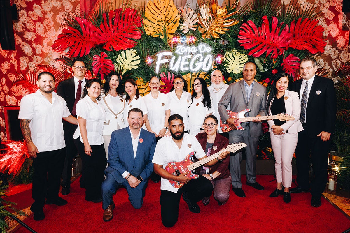 Seminole Hard Rock Hotel & Casino’s dedicated bilingual dealers and hosts celebrate the launch of Zona de Fuego.